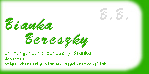 bianka bereszky business card